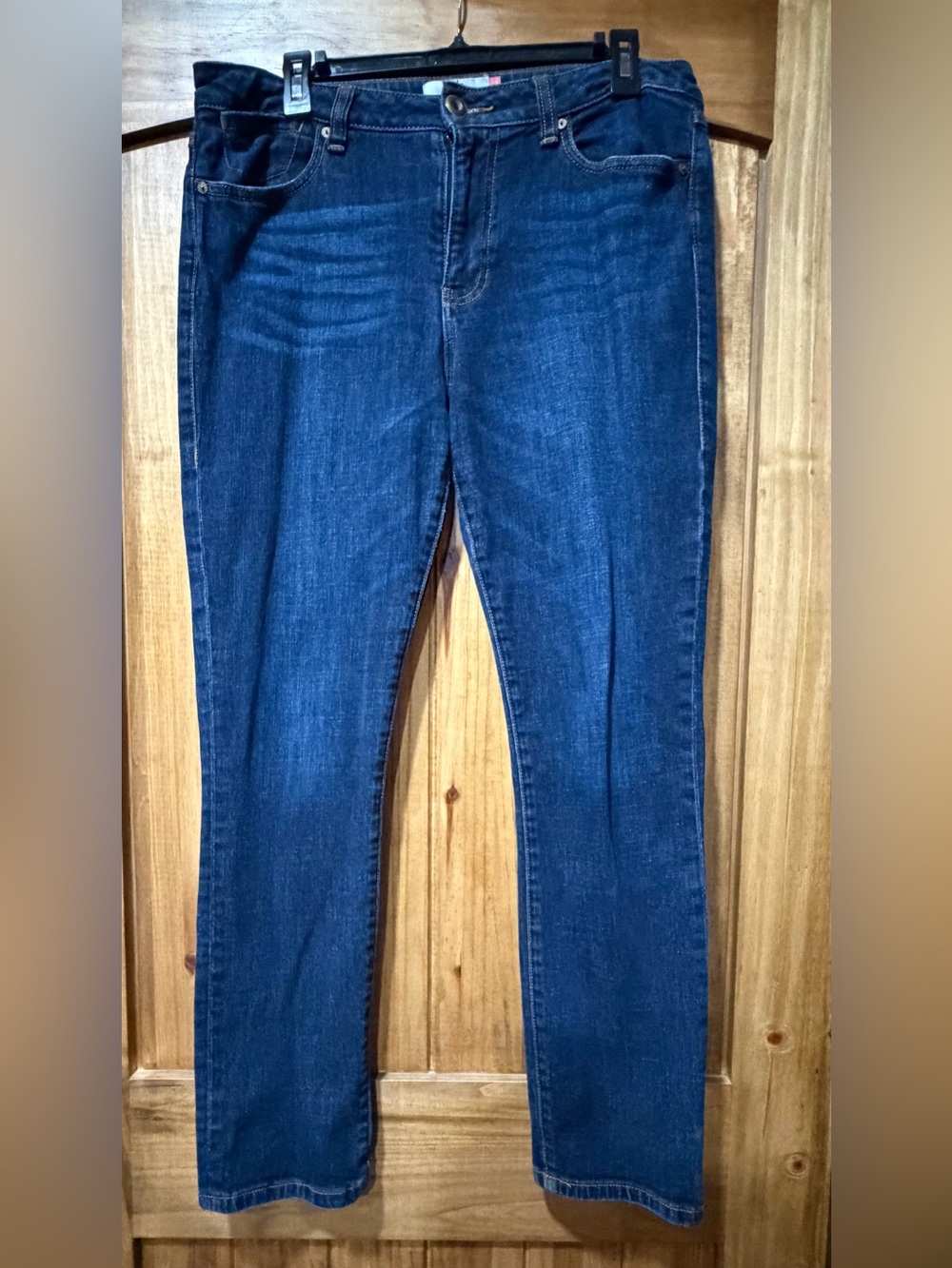 CAbi High Straight Dark Wash Jeans